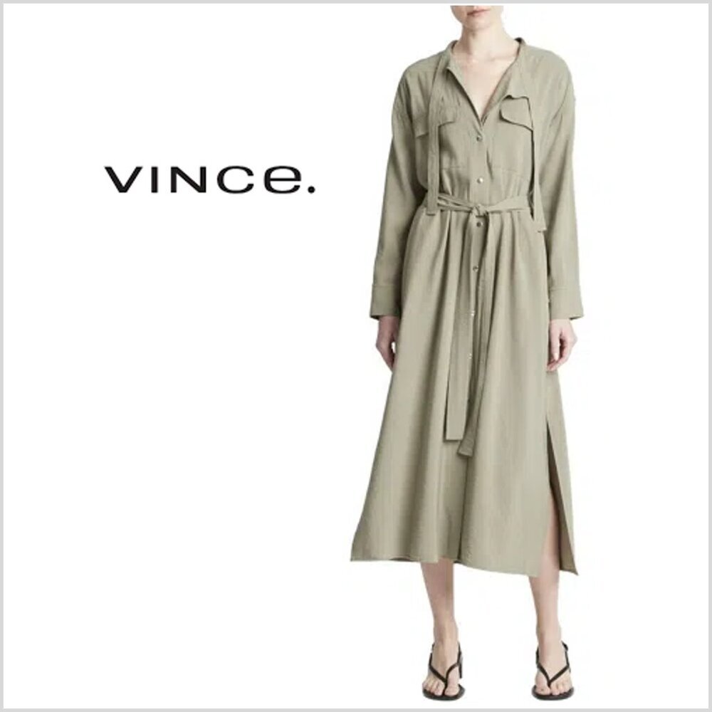 Vince Soft Utility Shirtdress